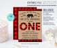 Editable Lumberjack Birthday Invitation