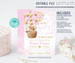 Editable Teddy Bear Baby Shower Invitation