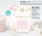Editable Snowflake Baby Shower Invitation