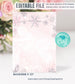 Editable Winter ONEderland Birthday Invitation