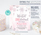 Editable Winter ONEderland Birthday Invitation