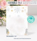 Editable Winter ONEderland Birthday Invitation