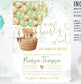 Editable Teddy Bear Baby Shower Invitation