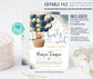 Editable Teddy Bear Baby Shower Invitation