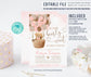 Editable Teddy Bear Baby Shower Invitation